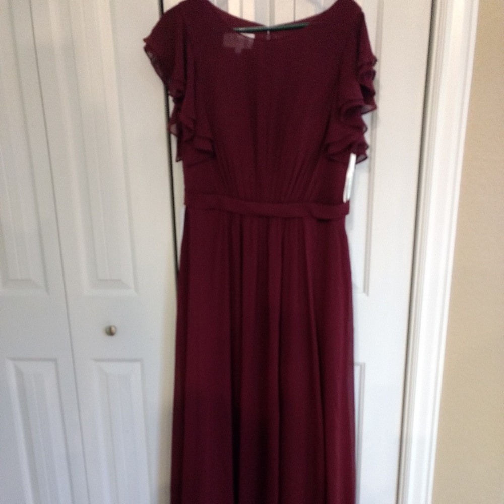 Cabernet color Azazi floor length dress NWT.  Size 14